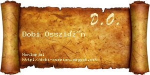 Dobi Osszián névjegykártya